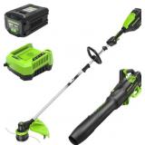 Greenworks 80V 16" String Trimmer & Blower