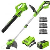 Greenworks 40V Yard Tool Kit: Trimmer/Blower