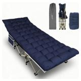Yellow Jacket Folding Camping Cot 600LBS Blue