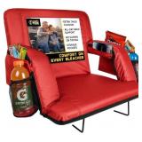 BRAWNTIDE Bleacher Seat with Back (Red)