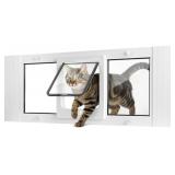Slevoo Cat Door for Window 31"-36" Width