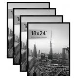 Boarding 18x24 Poster Frame 4 Pack, Black