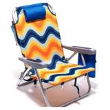 SUNNYFEEL Low Beach Chair, 5-Position