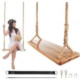 Wooden Tree Swing with 500lb Capacity (Adults)