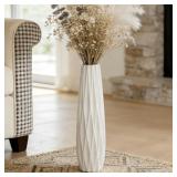 Ceramic Floor Vase, 17.7" Tall, Modern Decor