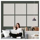 6 Pcs Acoustic Panels 23.6" x 23.6" with Tape