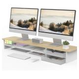 Fenge Monitor Stand: Dual Riser with Drawer