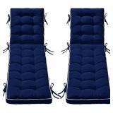 2 Pack 72x21 Chaise Cushion Blue