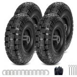 10" Solid Rubber Dolly Tire Wheels (4) Black