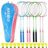 Woanger 8 Pcs Badminton Racket Set