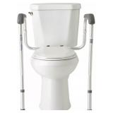 Medline Guardian Toilet Rails, 300-lb, Silver