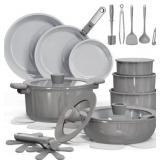 CAROTE 18pc Ceramic Cookware Set with Handles