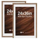VCK 24x36 Poster Frame 2 Pack, Walnut