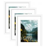 Picrit 15x19 Picture Frame 3 Pack, White