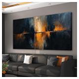 Canvas Wall Art: Black & Gold 24x48 Art
