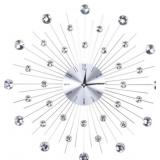 Wall Clock, Sparkling Silver Wall Clock