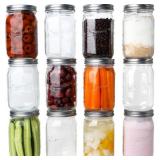 SUROQUE 32 oz Mason Jars with Lids (12)