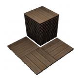 Composite Wood Deck Tiles 12x12 Golden Teak