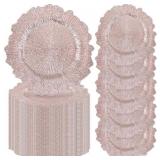 fani 100 Rose Gold Charger Plates, 13" round
