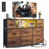 WLIVE Dresser TV Stand 45 55" TV, LED Lights