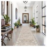 Hallway Washable Runner Rug 3x16 Beige