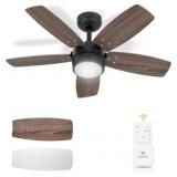 Ceiling Fan 36" for Small Room with Light
