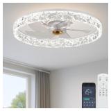 Fszdorj 20" Ceiling Fan with Light, White