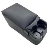 Truck Bench Seat Console, Cup Holders, Grey