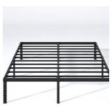 JETO Metal Queen Bed Frame with Storage, 18"