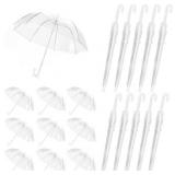 Clear Umbrellas 10 Pcs, Windproof Wedding