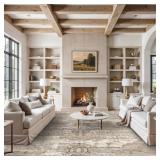 Ruugme Washable 12x15 Area Rug Beige