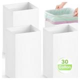 Magicheap 4 Pack 30 Gallon Trash Bins, White
