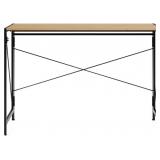 Hirsh 43" Metal Folding Desk Black/Teak