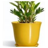 Ceramic Planter 10-Inch Plant Pot with Saucer