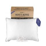 FluffCo Down & Feather Pillow - King, White