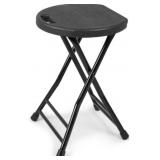COOZMENT Folding Stool with Handle 13x11.5x18
