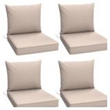 Outdoor Chair Cushions Set of 4, 24x24 Khaki