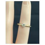 14K Diamond Solitaire Sz 6.25