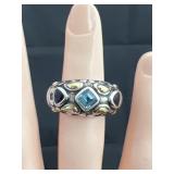 925 18K (DS) Ring w/Gemstones