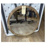 Wood framed Wall Mirror 24"Dia