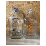 2 Pcs - Glass Milk Bottles