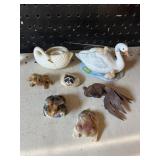 7 Pcs - Swan Candle Holder - Swan Figure