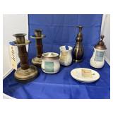7 Pcs - Metal & Wood Candle Holders - Votives