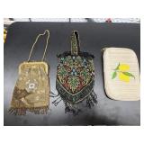 Metal Coin Purse - Beaded Purse - Canvas Purse
