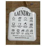 Porcelain Laundry Room Sign