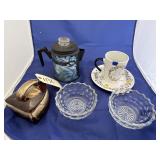 7 Pcs - Dripware Iron Canister - Painted Tea Pot