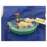 4 Pcs - Hourglass - Rubber Mouse - Mirror