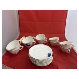 10 Sets - 20 Pcs - Porcelain Tea Cups & Saucers