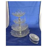 Glass 4-Tiered Server - Glass Trinket Dish