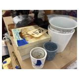 6 Pcs - Plastic Box w/Wood Dï¿½cor - Votives